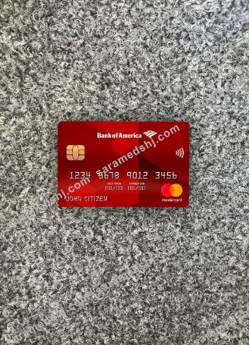 USA Bank of America bank mastercard red photolook front